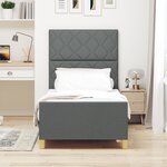 Lit vidaXL gris foncé 90x190 cm en tissu