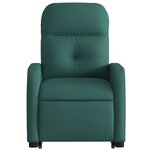 vidaXL Fauteuil inclinable vert foncé tissu