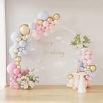 vidaXL Arche de mariage Blanc 223 x 45 x 201 cm Acier