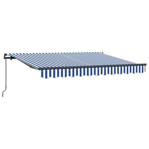 vidaXL Auvent Rétractable Bleu 300 x 200 cm tissu