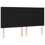 vidaXL Cadre de lit avec tête de lit Noir 160x200 cm Tissu