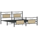 vidaXL Cadre de lit sans matelas chêne sonoma 140x200 cm