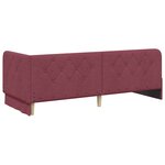 vidaXL Cadre de lit d'angle Bordeaux 80 x 200 cm tissu