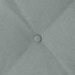 vidaXL Coussin de Dos Gris clair 200 x 19 x 50 cm tissu