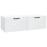 vidaXL Meuble TV mural Blanc 98 x 41 x 30 cm Bois d'ingénierie