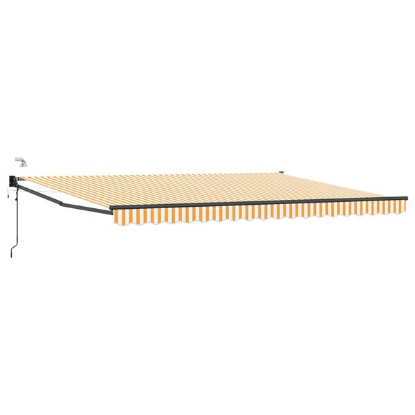 vidaXL Auvent rétractable électrique Orange et Blanc 4 5 × 3 m