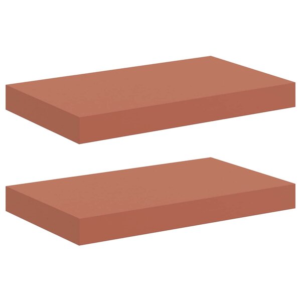 vidaXL Étagère Murale 2 pc Rouge 40 x 23 5 x 3 8 cm Bois d'ingénierie