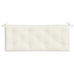 vidaXL Coussins de banc de jardin lot de 2 crème mélangé tissu
