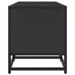 vidaXL Meuble TV noir 160x35x41 cm bois d'ingénierie et métal