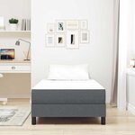 vidaXL Matelas de Lit avec matelas Gris 100 x 200 cm tissu