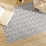 vidaXL Tapis d'extérieur gris 140x200 cm PP
