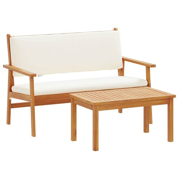 vidaXL Ensemble de canapé de jardin 2 Pièces Marron Bois d'acacia massif