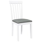 vidaXL Chaises à manger coussins 2 Pièces blanc bois massif caoutchouc