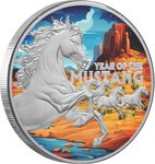 Pièce de monnaie en Argent 1 Dollar g 31.1 (1 oz) Millésime 2026 American Lunar Series MUSTANG
