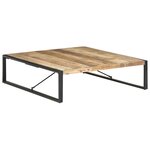 vidaXL Table basse 140x140x40 cm Bois de manguier brut