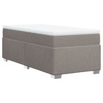 vidaXL Sommier à lattes de lit avec matelas Taupe 100x200 cm Tissu