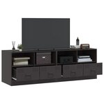 vidaXL Meubles TV 2 Pièces noir 67x39x44 cm acier