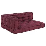vidaXL Coussin de canapé sur palette Marron tissu