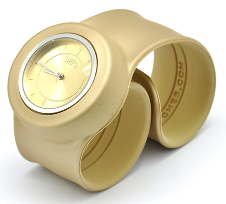 Montre classic bracelet gold et cadran gold sun.
