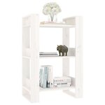 vidaXL Bibliothèque/Séparateur de pièce Blanc 60x35x91 cm Bois de pin