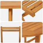 vidaXL Ensemble bistrot 3 Pièces Marron Bois d'acacia massif