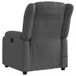 vidaXL Fauteuil inclinable de massage électrique gris foncé tissu