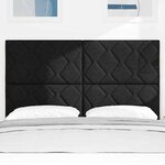 vidaXL Tête de Lit en Tissu avec tête de lit Noir 140 cm tissu