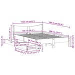 vidaXL Cadre de lit avec tiroirs 150x200 cm bois de pin massif