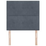 vidaXL Tête de lit Montage mural Gris foncé 80 cm Velours