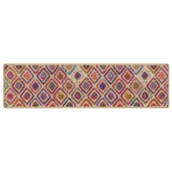 vidaXL Tapis lavable multicolore 80x300 cm antidérapant