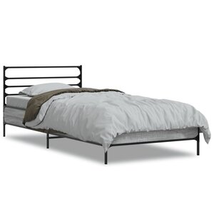 vidaXL Cadre de lit sans matelas sonoma gris 75x190 cm