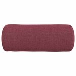 vidaXL Coussins d'accent 2 Pièces Bordeaux Ø 15 x 40 cm tissu