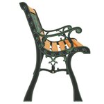 vidaXL Banc de jardin 116 cm bois de sapin massif et acier