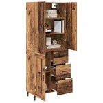 vidaXL Haut Armoire avec tiroir Bois Ancien 69 5 x 34 x 180 cm