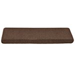 vidaXL Tapis d'escalier 30 pièces 65 x 21 x 4 cm Marron café Bord rectangulaire