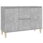 vidaXL Buffet gris béton 101x35x70 cm bois d'ingénierie