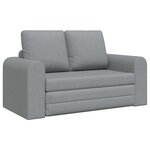 vidaXL Canapé-lit pliant Gris clair 148 x 71 x 83 cm tissu