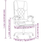 vidaXL Fauteuil de massage inclinable de bureau Blanc Similicuir