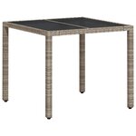 vidaXL Ensemble à manger de jardin avec coussins 3 Pièces rotin et verre