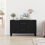Buffet vidaXL Noir Chêne 100x36x60 cm Bois d'ingénierie