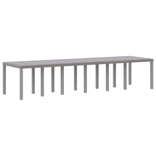 vidaXL Table de Jardin Gris clair 350 x 100 x 73 cm polyrotin
