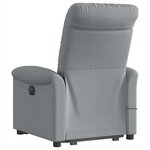 vidaXL Fauteuil de massage inclinable Gris clair Tissu