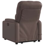 vidaXL Fauteuil inclinable de massage électrique marron similicuir
