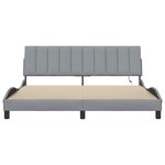 vidaXL Cadre de lit sans matelas Hanko gris clair 180x200 cm tissu