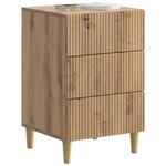 vidaXL Cabinet de chevet avec tiroir Chêne artisanal 43 x 41 x 66 5 cm