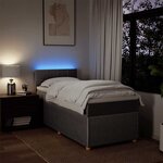 vidaXL Sommier à lattes de lit avec matelas Taupe 100x200 cm Tissu