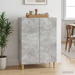 vidaXL Buffet Gris béton 66 x 34 5 x 90 cm Bois d'ingénierie