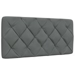 vidaXL Cadre de lit avec LED sans matelas gris foncé 100x200 cm tissu