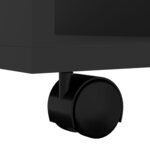 vidaXL Armoire à roulettes Noir 60x35x75 cm Bois d’ingénierie