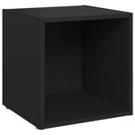 vidaXL Meubles TV 4 Pièces noir 37x35x37 cm bois d’ingénierie